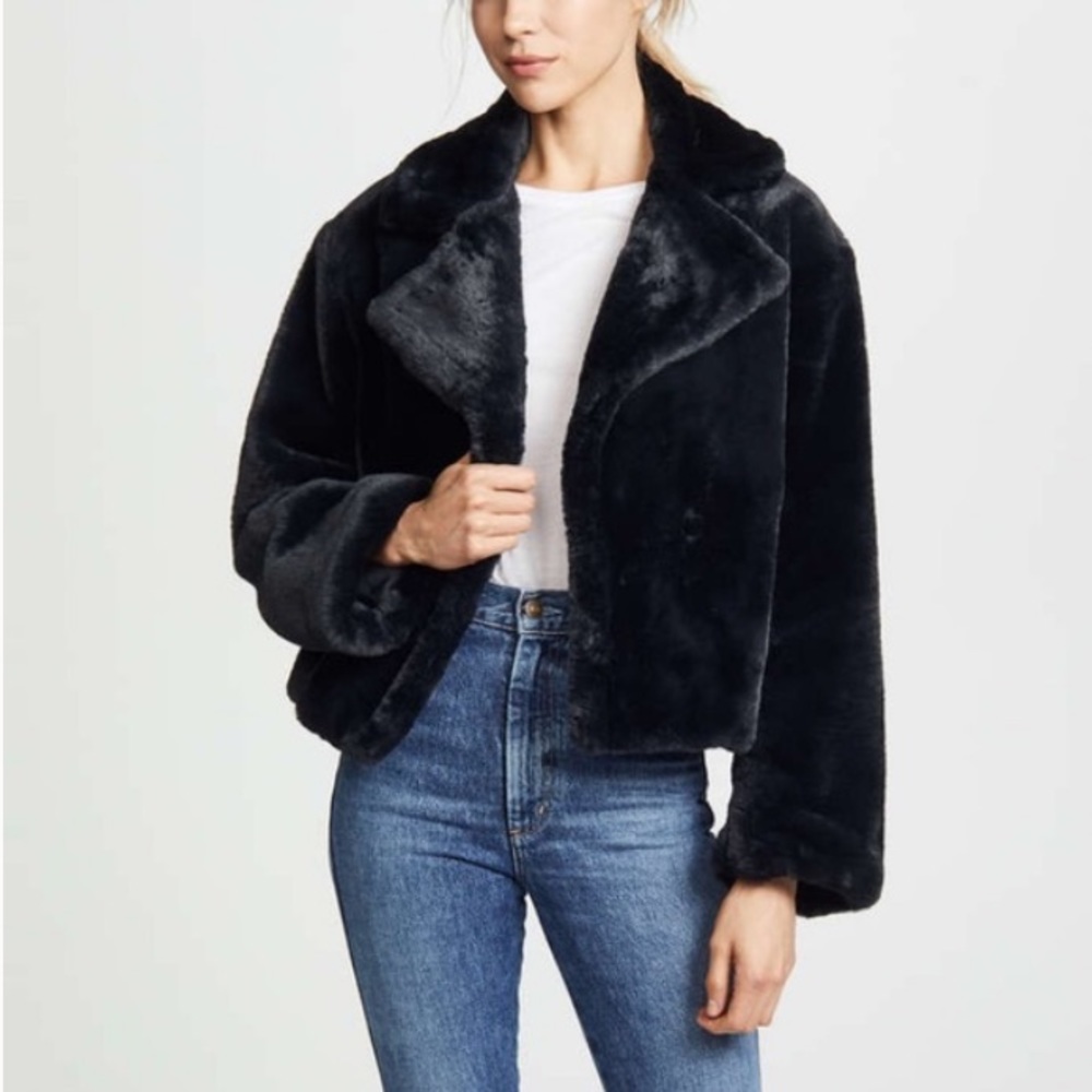 Vince plush faux fur jacket
